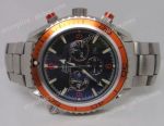Replica Omega Planet Ocean Seamaster Watch - Orange Bezel Chronograph Dial